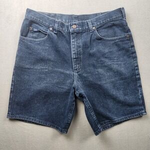 Vintage Lee Denim Shorts Mens 38 Dark Wash Blue Made USA 90s 219-4555 SWF Jorts